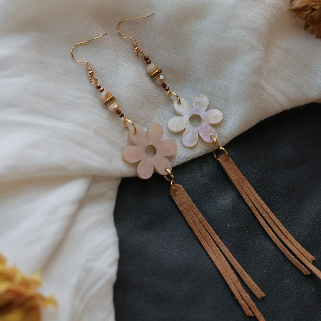 Beth Rose Designs Acrylic & Fringe Earrings- Variety