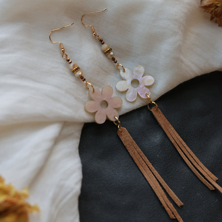 Beth Rose Designs Acrylic & Fringe Earrings- Variety