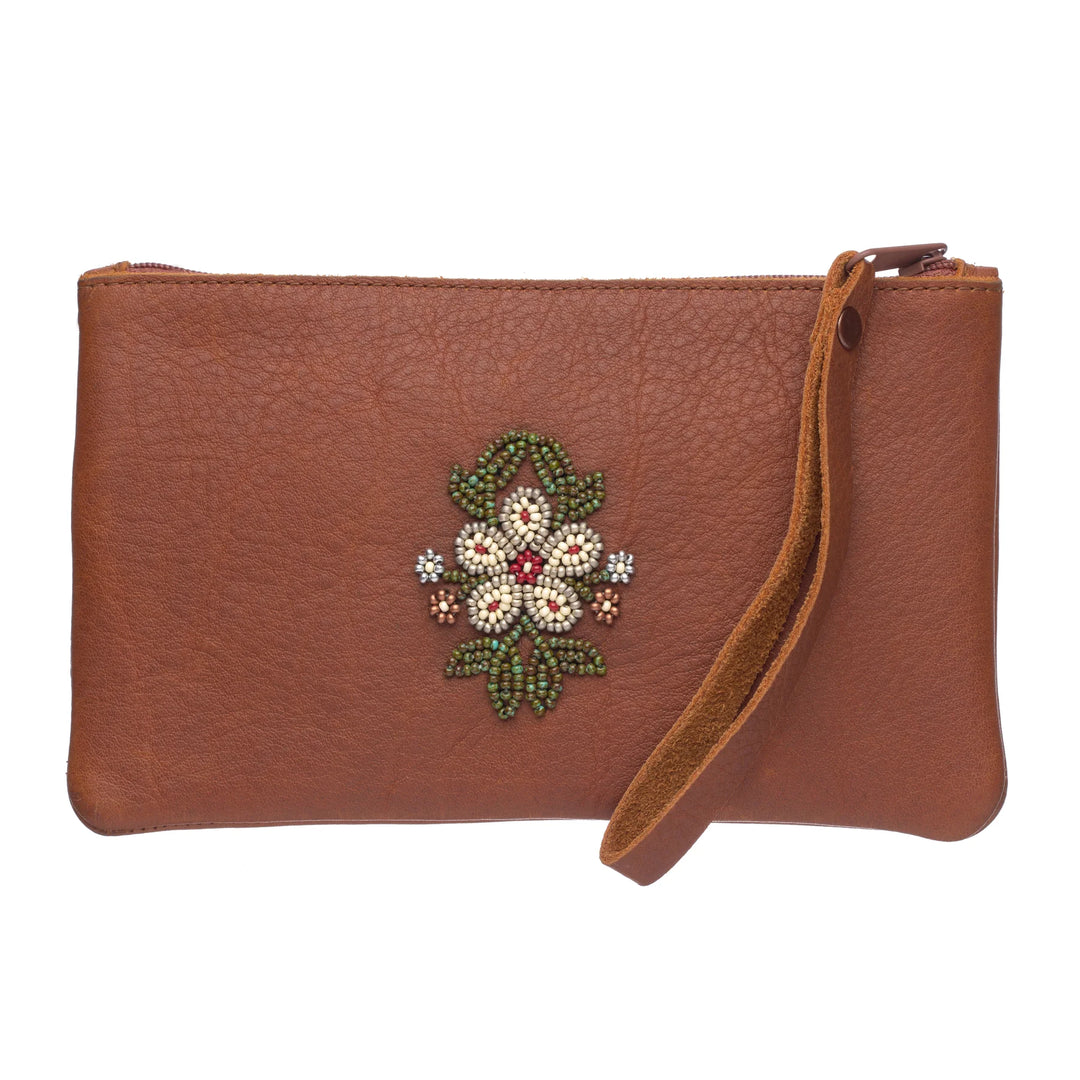 Manitobah Floret Beaded Wristlet Bag