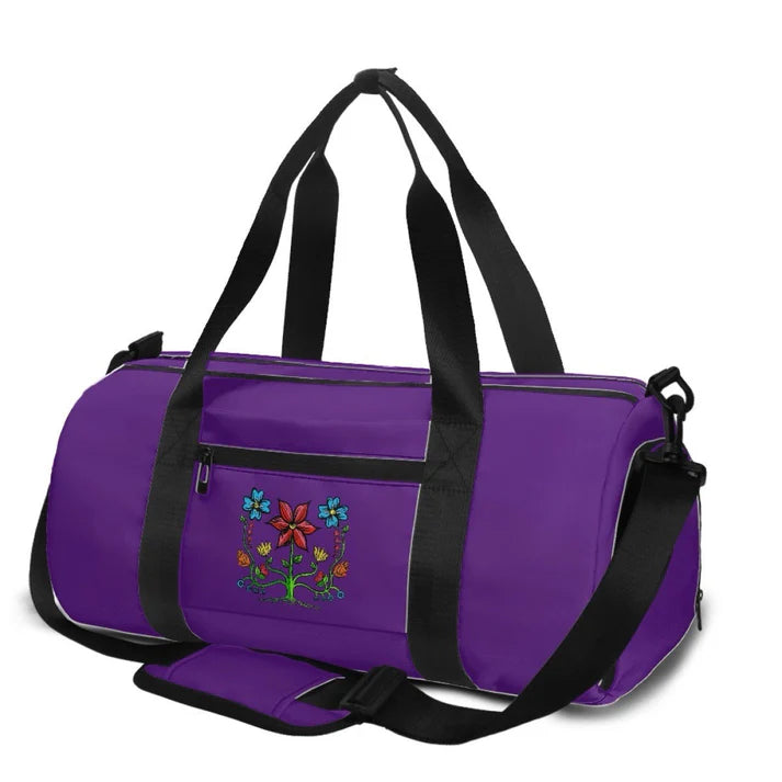 Keya Purple Floral Travel Bag