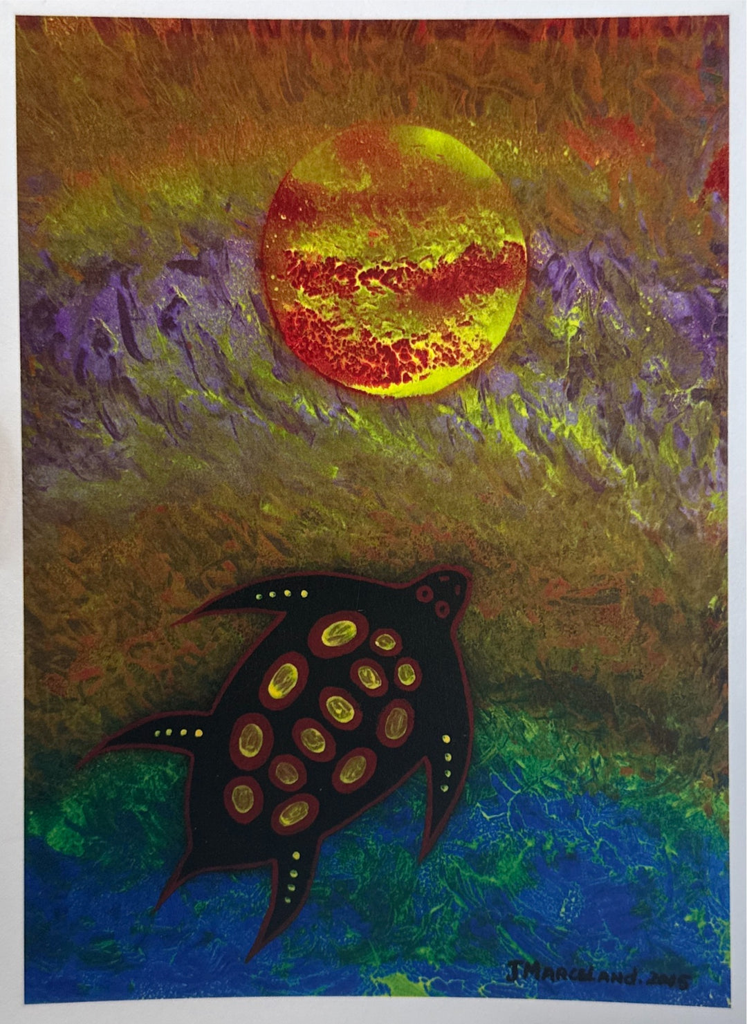 "Turtle 2015" Johnny Marceland Art Card