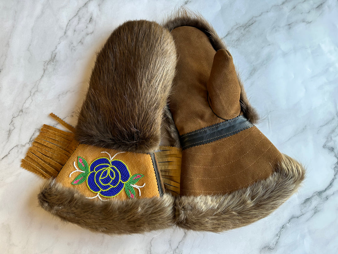 Caroline M. Moose Hide Gauntlets