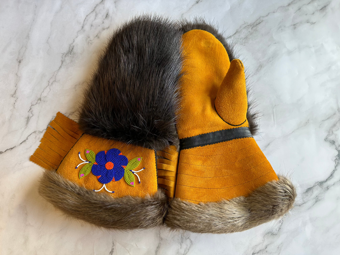 Caroline M. Deer Hide Gauntlets