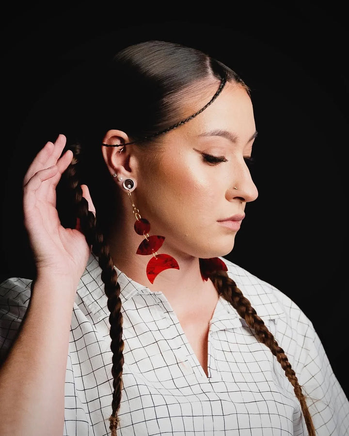 SACRD THNDR Mini Moon Earrings