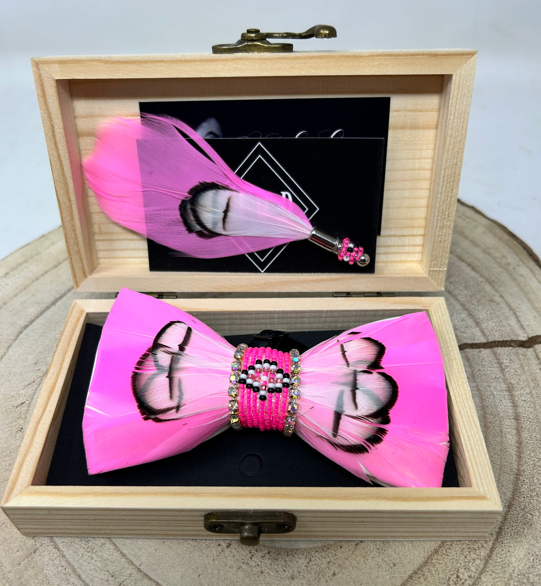 Helen Oro Designs Feather Bow Tie Collection