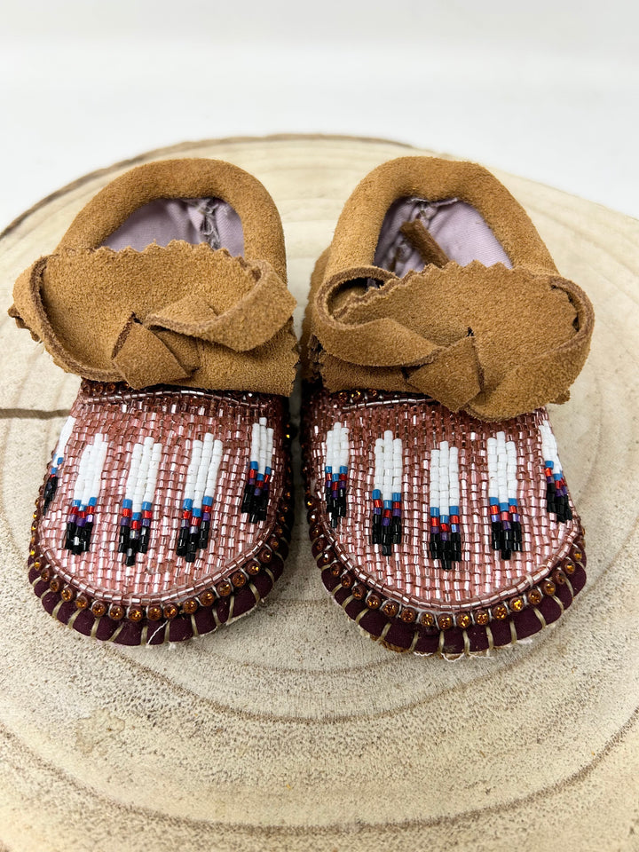 Alice F. Beaded Baby Moccasins
