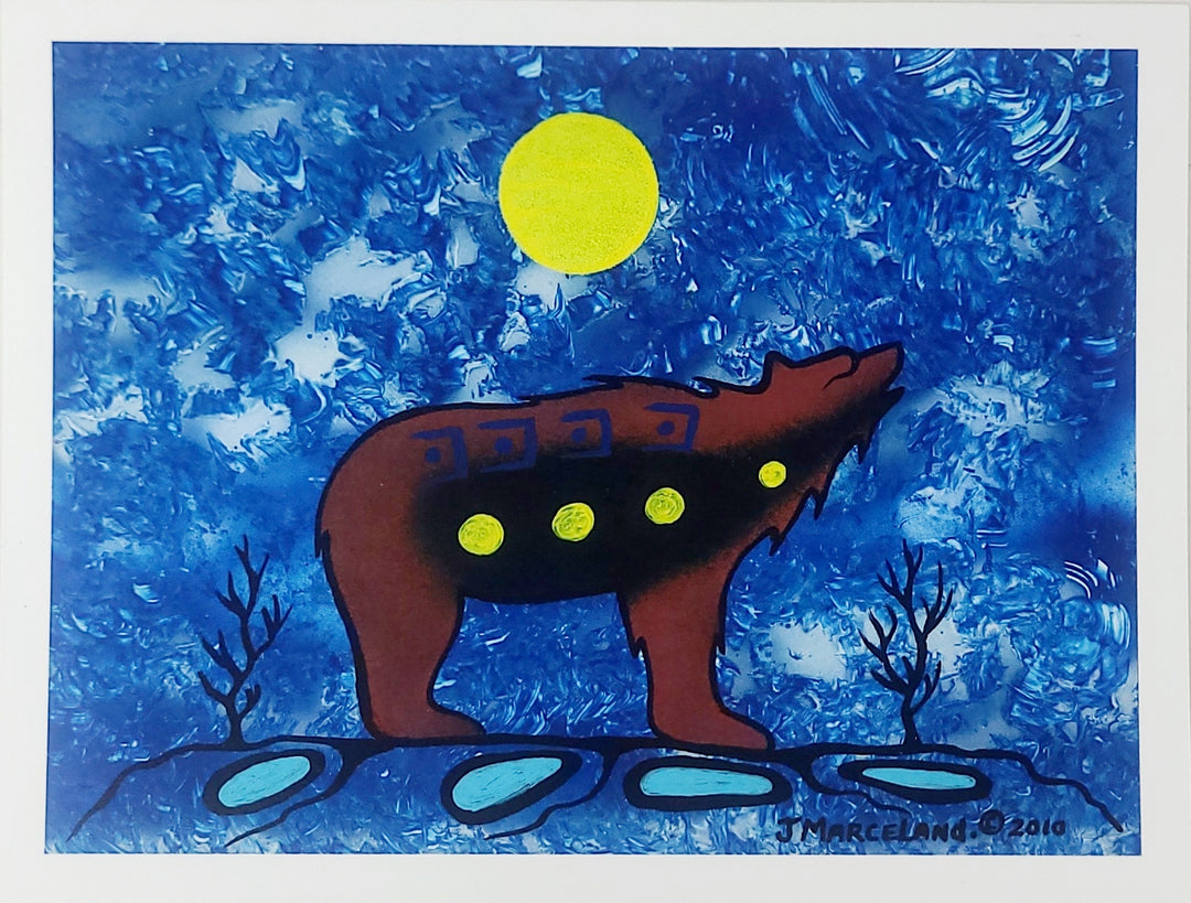 "Bear on Blue (2010)" Art Card by Johnny Marceland