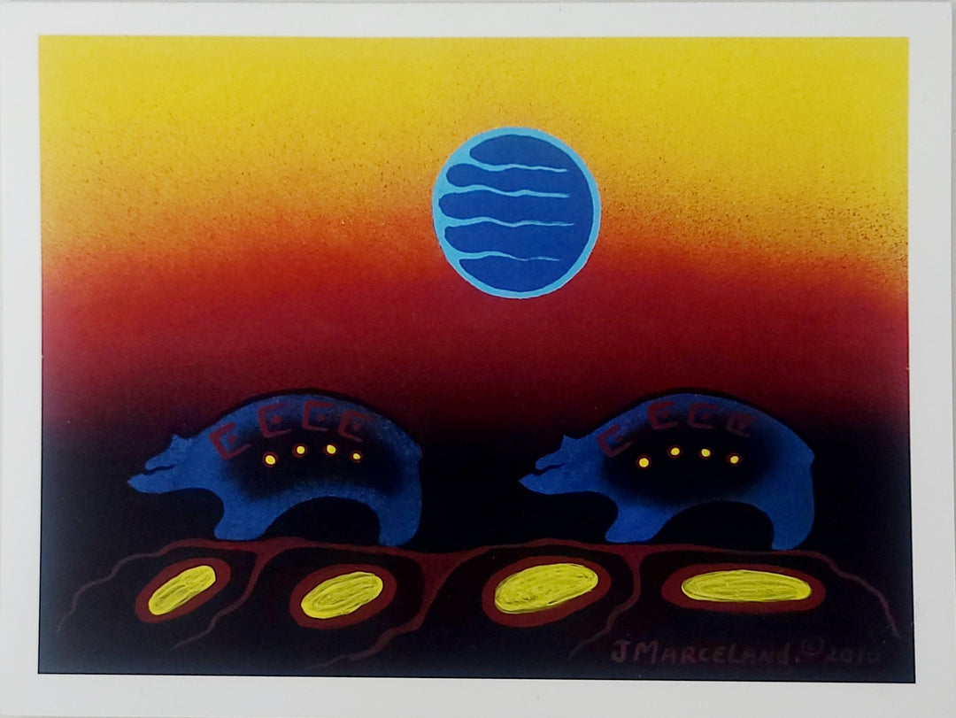 "Sunset Bears Walking (2010)" Art Card by Johnny Marceland