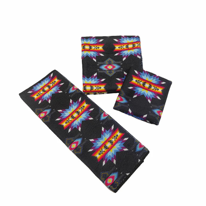 Keya Star Black Kitchen Towel Set