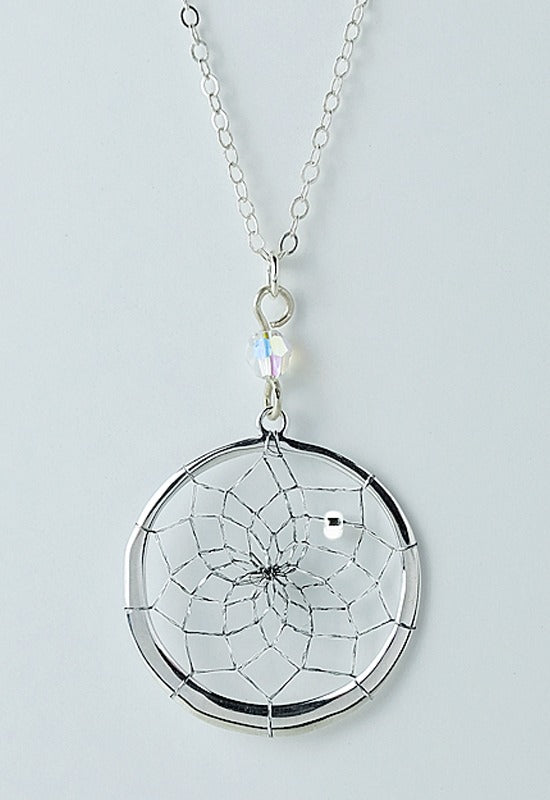 Monague Steorra 1" Round Dreamcatcher Pendant with Swarovski Crystal
