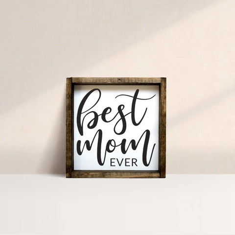 "Best Mom" Wood Sign by william rae designs