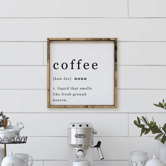 "Coffee Noun" Wood Sign by william rae designs