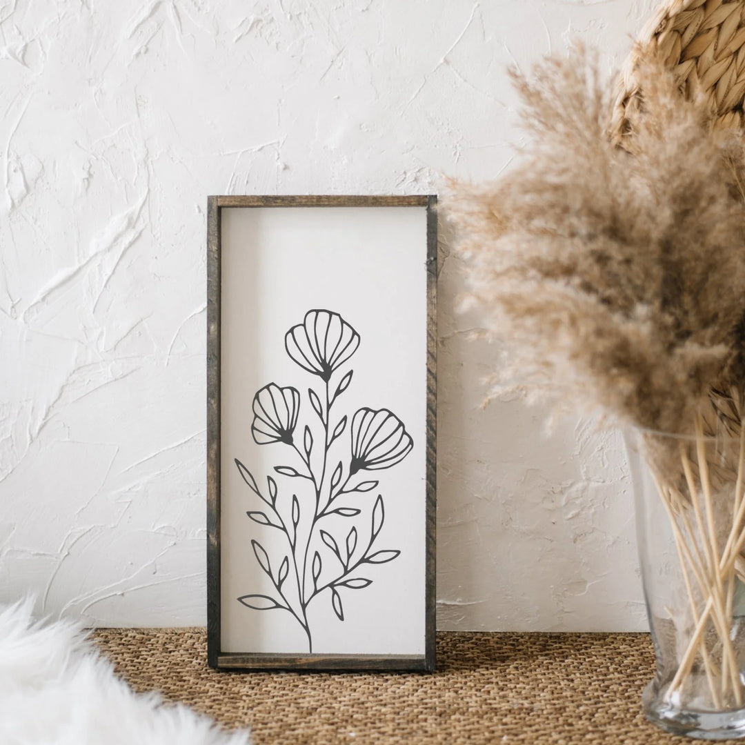 Flower Bouquet Wood Sign by william rae designs
