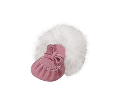 Laurentian Chief Fur Collar Baby Moccasins