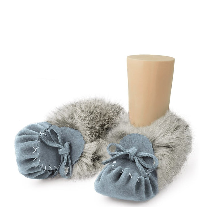 Laurentian Chief Fur Collar Baby Moccasins