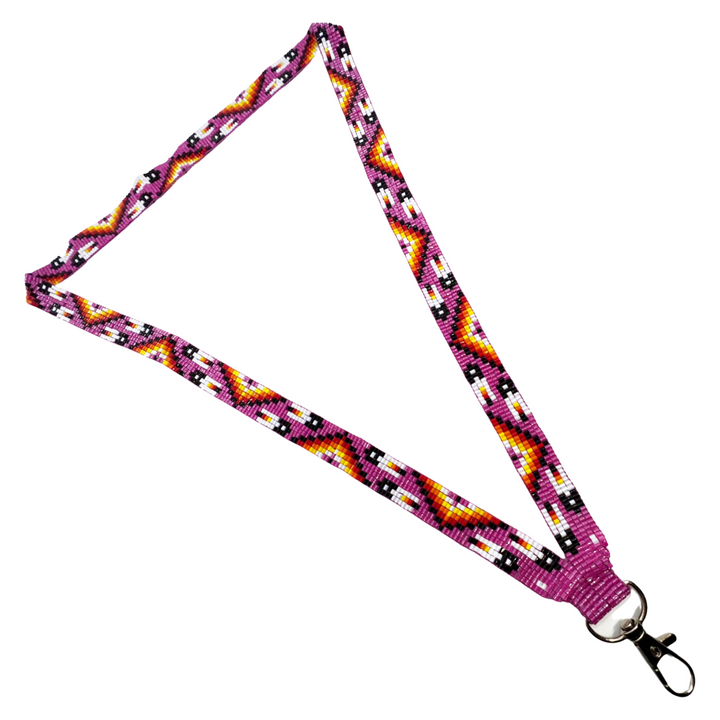 Four D Many Feather Loomed Neck Lanyard