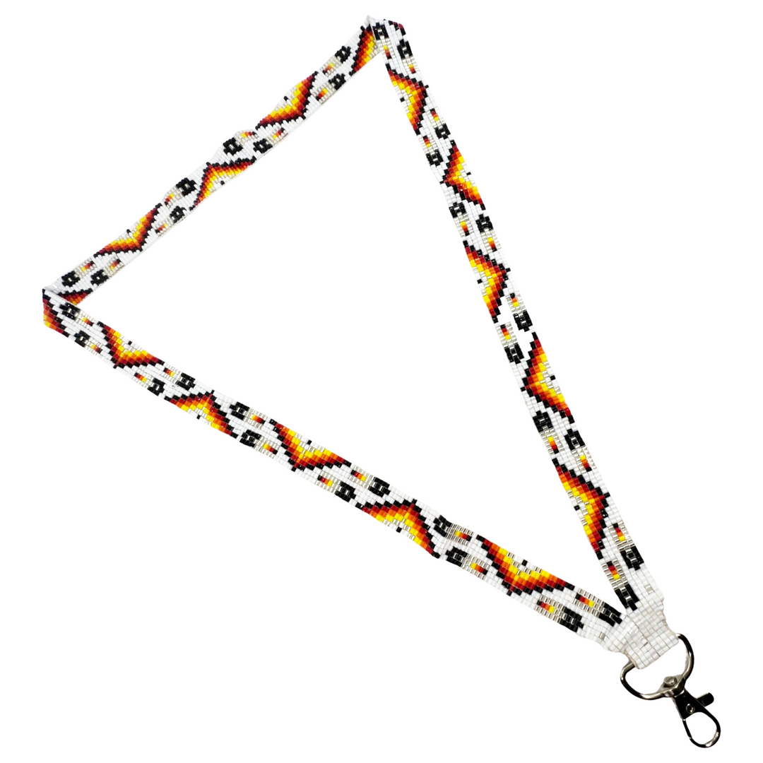 Four D Many Feather Loomed Neck Lanyard
