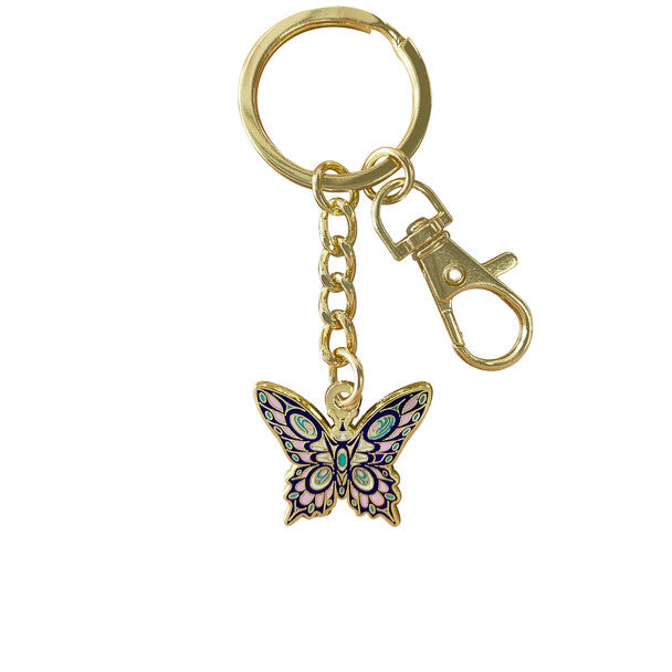 Native Northwest Butterfly Enamel Keychain
