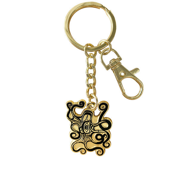 Native Northwest Octopus (Nuu) Enamel Keychain