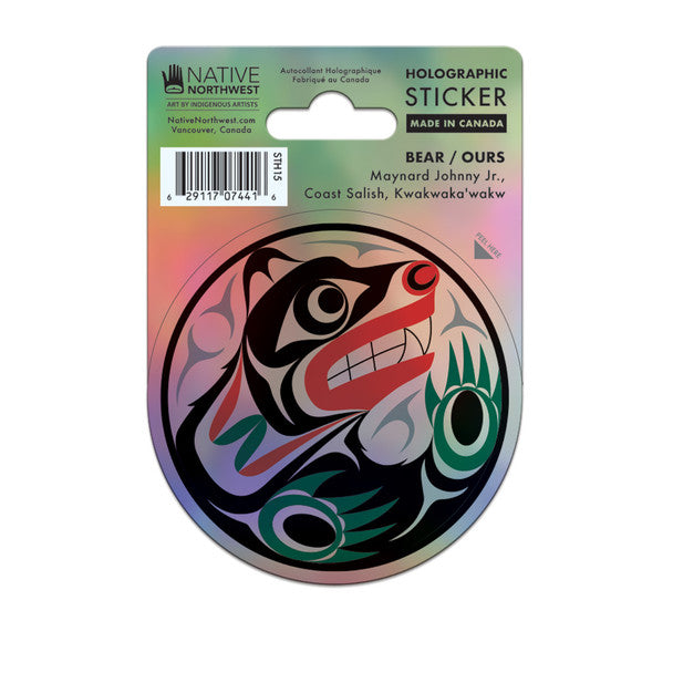 Native Northwest Bear Holographic Sticker