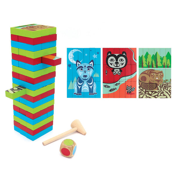 Multi-Game Indigenous Animals Wood Block Set