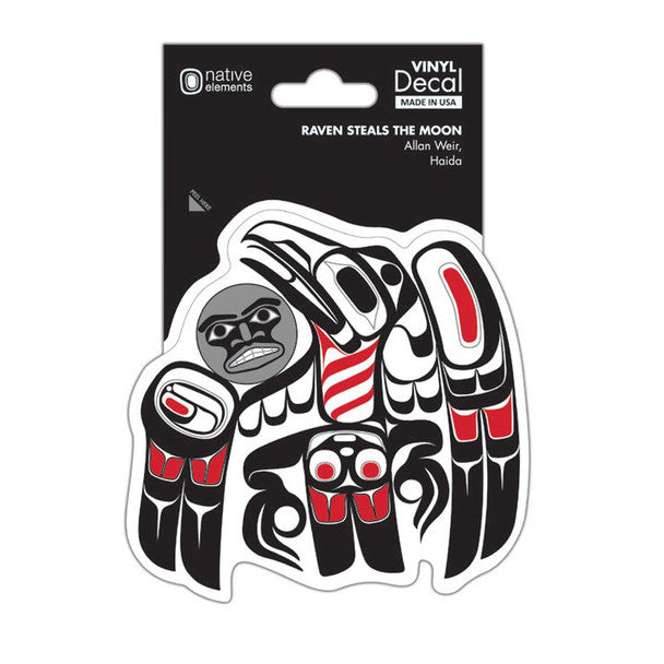 Native Northwest Raven Steals The Moon Premium Decal