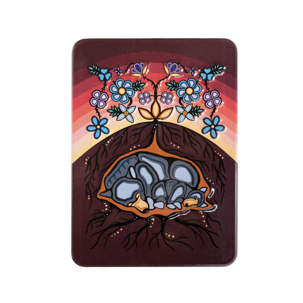 Native Northwest Sleeping Bears Embossed Metal Magnet
