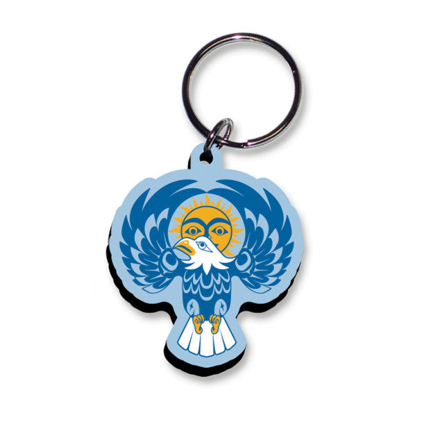 Native Northwest Eagle Sun Keychain