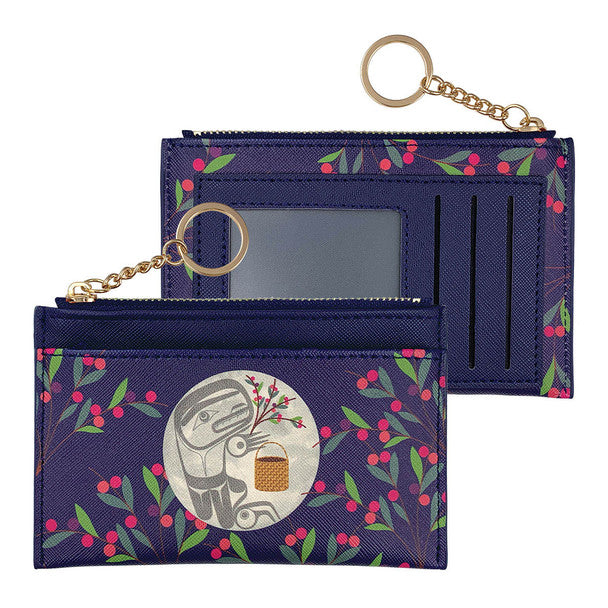 Native Northwest Berry Picker in the Moon Zippered Card Wallet