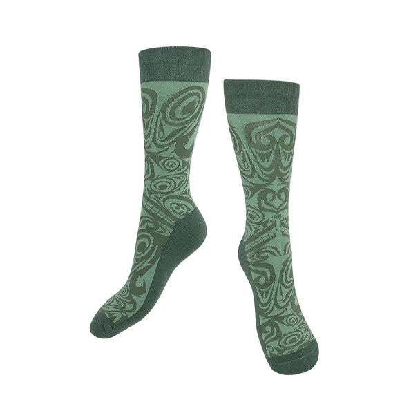 Native Northwest Art Socks - Urban Wolf