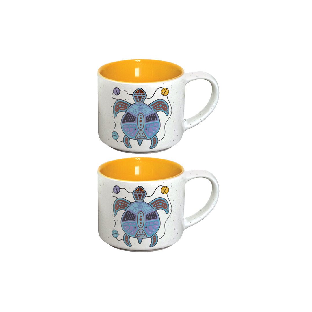 Native Northwest Turtle Ceramic Espresso Mugs