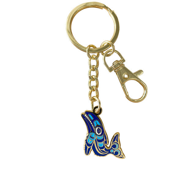 Native Northwest Whale Enamel Keychain
