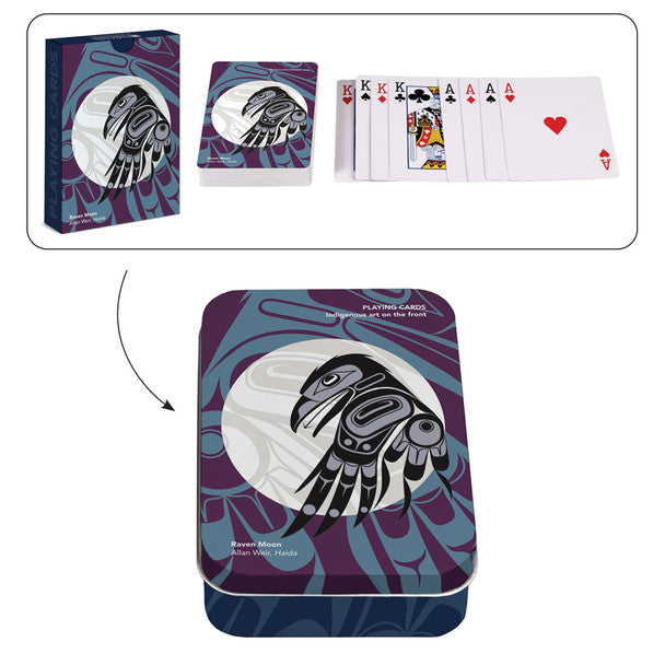Native Northwest Raven Moon Playing Cards