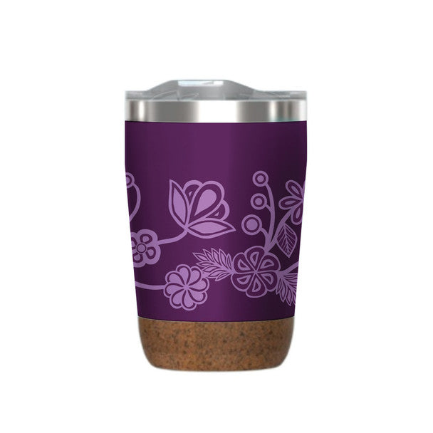 Native Northwest Ojibwe Florals Cork Base Travel Mug (12oz)