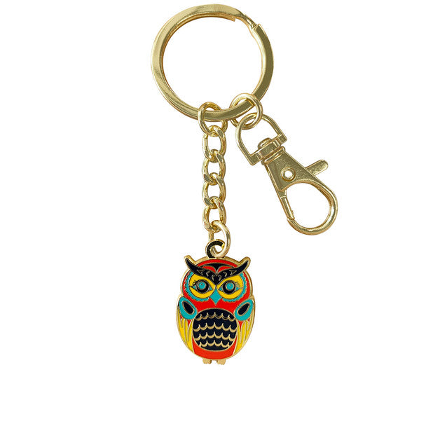 Native Northwest Owl Enamel Keychain
