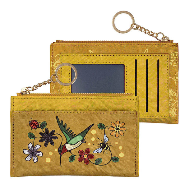Native Northwest Hummingbird (Nenookaasi) Zippered Card Wallet