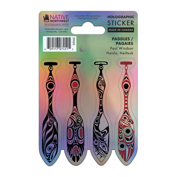 Native Northwest Paddles Holographic Sticker