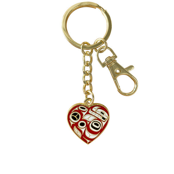 Native Northwest Heart Enamel Keychain