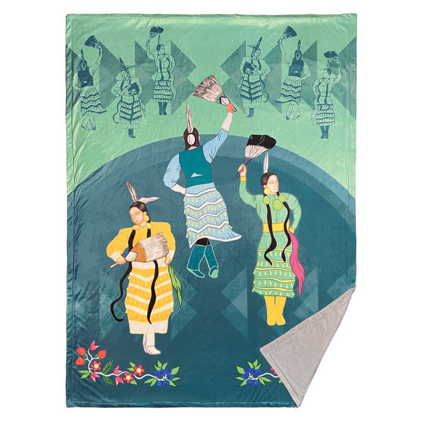 Native Northwest Premium Fleece Blanket - Jingle Dress Dancers