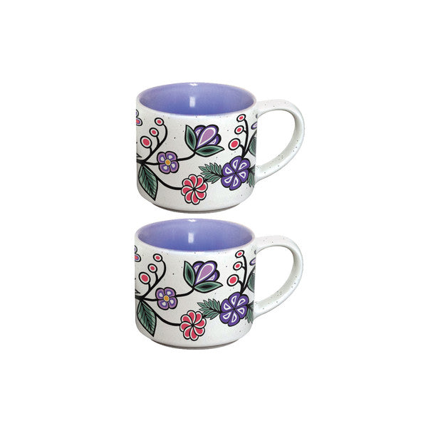 Native Northwest Ojibwe Florals Ceramic Espresso Mugs