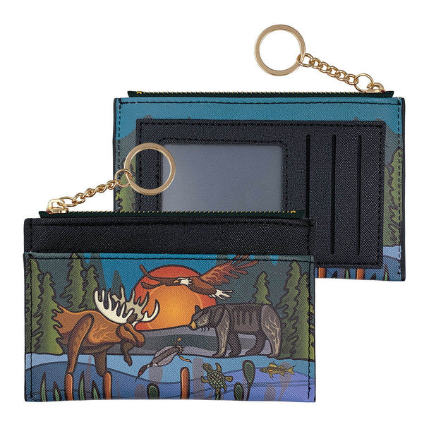 Native Northwest All My Relatives (Indinawemaaganidag) Zippered Card Wallet