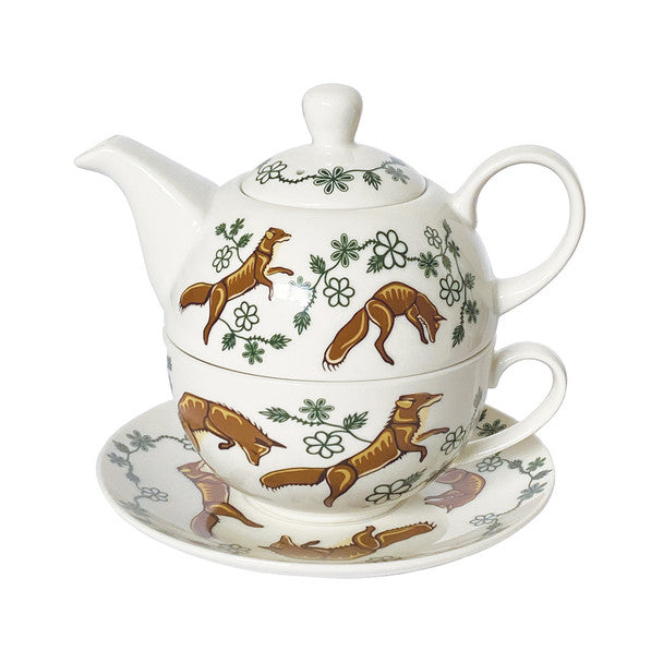 Native Northwest Foxes (Wagooshna) Tea for One Set