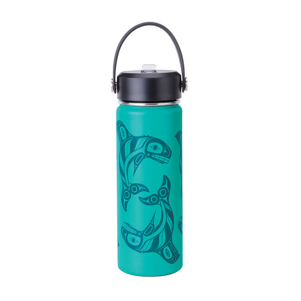 Native Northwest Raven Fin Killer Whale 21oz Wide Mouth Insulated Bottle