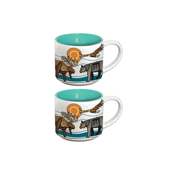 Native Northwest All My Relatives (Indinawemaaganidag) Ceramic Espresso Mugs