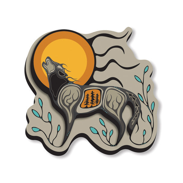 Native Northwest 3D Wolf Magnet