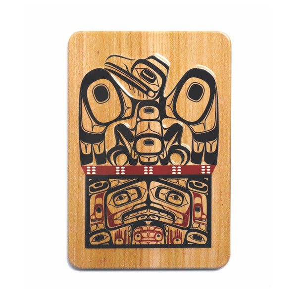 Native Northwest Raven Box Embossed Metal Magnet