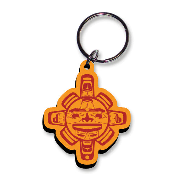 Native Northwest Chilkat Sun Keychain