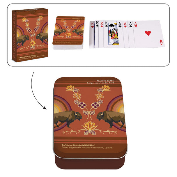 Native Northwest Buffaloes (MashkodeBiizhikina) Playing Cardsw