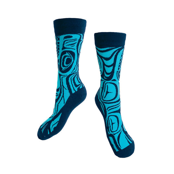 Native Northwest Art Socks - Spirit Wolf