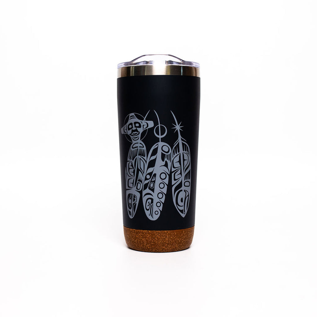 Native Northwest Salmon Life Cycle Cork Base Travel Mug (20oz)